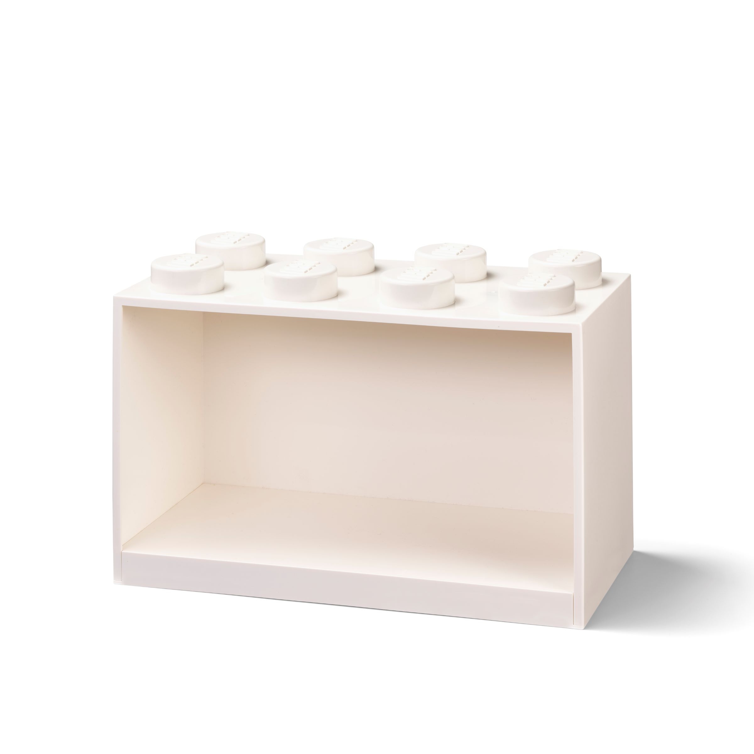 4678837F-DBBE-1AF9-C7F8-E3C0B9A54EC9.jpg 8-Stud Brick Shelf – White - Image 1