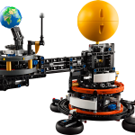 Planet Earth and Moon in Orbit