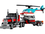 Flatbed Truck with Helicopter