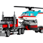 Flatbed Truck with Helicopter