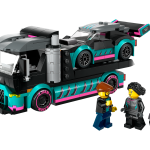 Race Car and Car Carrier Truck