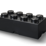 8-Stud Storage Brick – Black